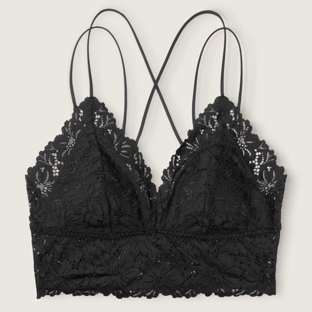 PINK black bralette